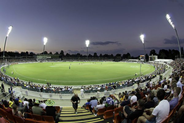 Custom headframe and mast design at Manuka Oval, Canberra