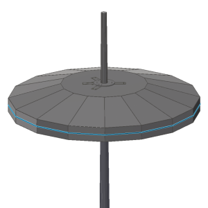 'UFO' Raising and Lowering Winch Masts