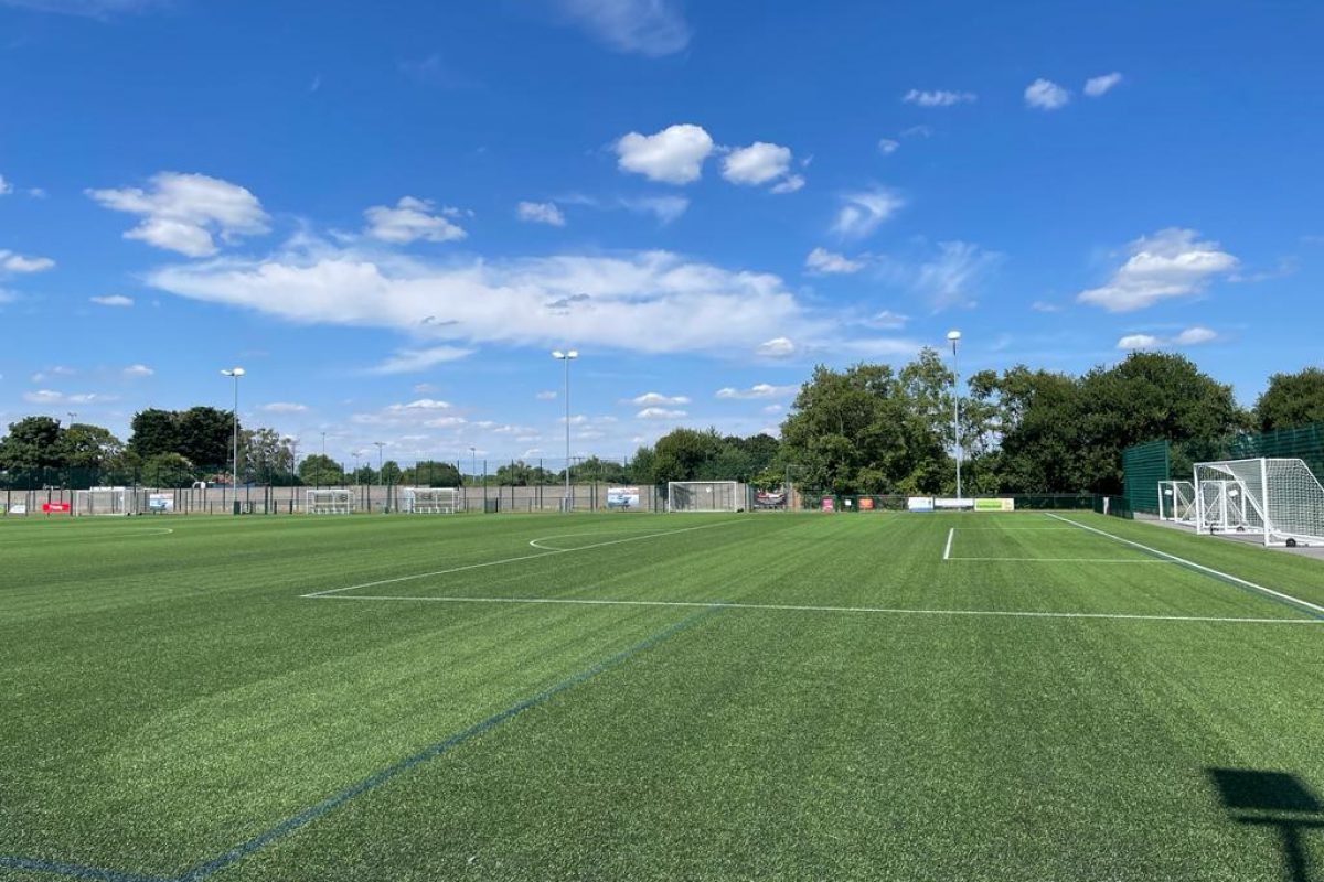 1.5kw LED floodlights fitted by Abacus Lighting for Hamworthy United football club