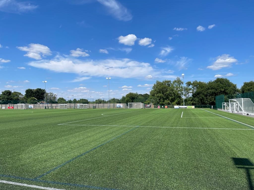 1.5kw LED floodlights fitted by Abacus Lighting for Hamworthy United football club