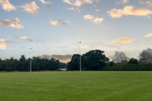 Challenger 1 LED lights fitter with HL250 base hinged masts - Barton Under Needwood Rugby Union