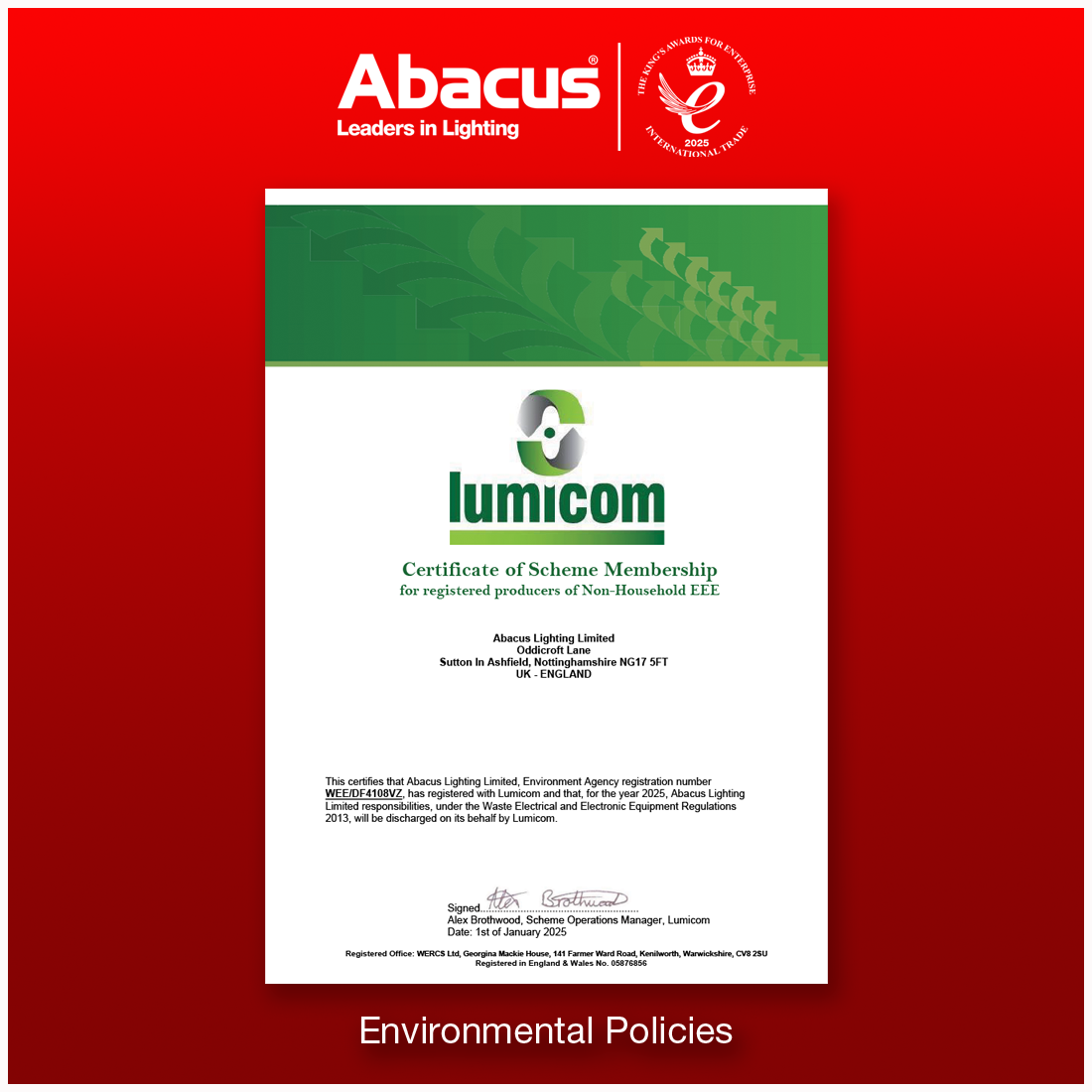 Lumicom Membership Certificate
