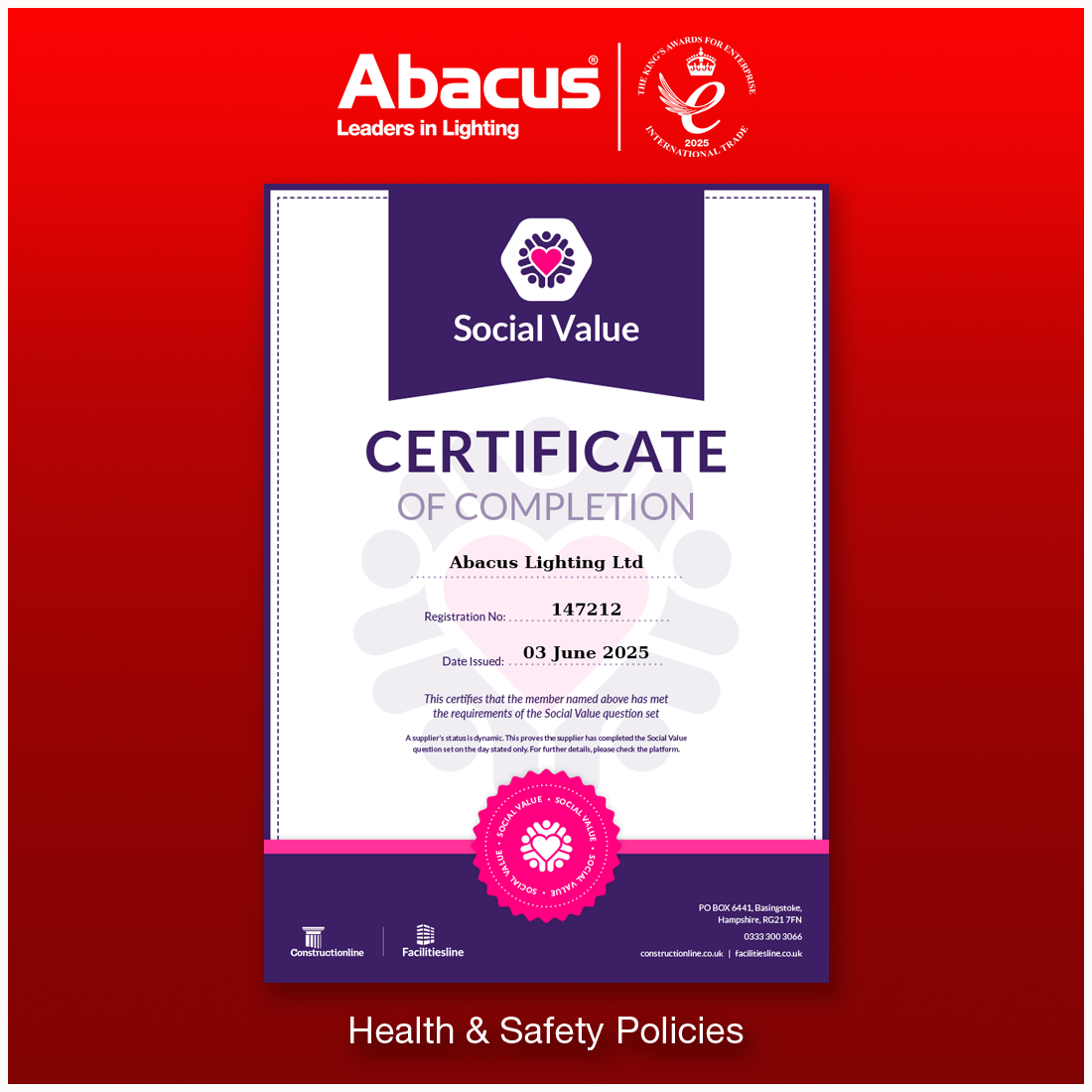 Social Value Certificate